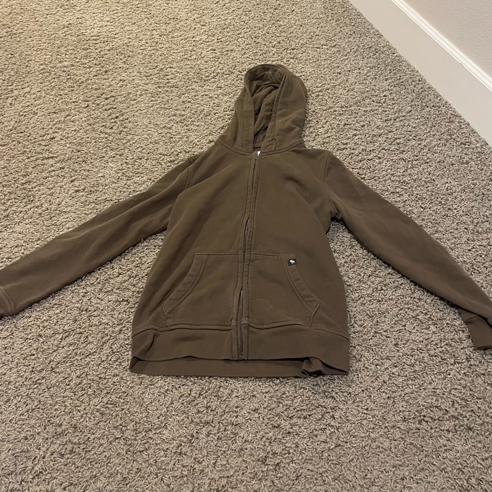 Brown zip up Abercrombie kids sweatshirt